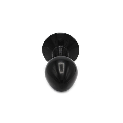 Glass Plug Crystal Gem Black