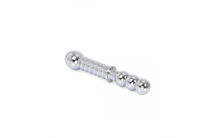 Ribbed Double-ended Steel Dildo