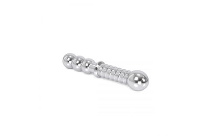 Ribbed Double-ended Steel Dildo