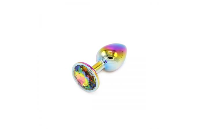 Rainbow Buttplug with Gem