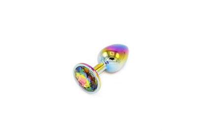 Rainbow Buttplug with Gem