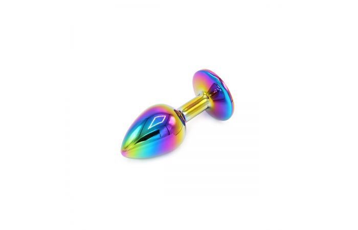 Rainbow Buttplug with Gem