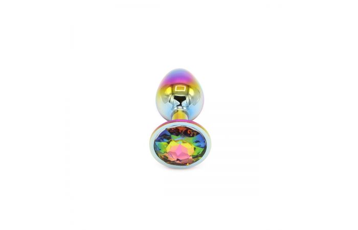 Rainbow Buttplug with Gem