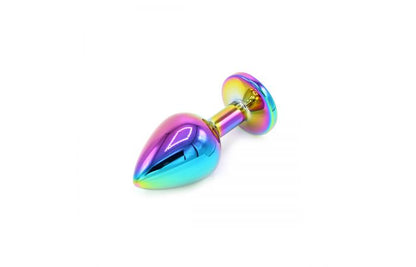 Rainbow Buttplug with Gem