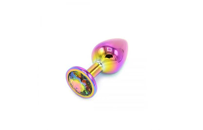 Rainbow Buttplug with Gem