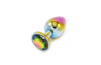 Rainbow Buttplug with Gem