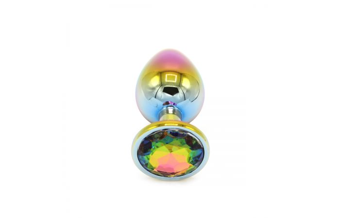 Rainbow Buttplug with Gem